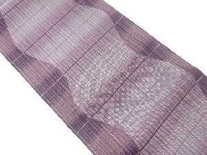 変格子によろけ縞模様織出し全通洒落袋帯